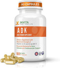 INVITA ADK Vitamin Supplement – 90 Capsules – High Potency of Vitamin A D3 5000 IU &amp K2-MK7 – Physician Formulated for Bone Heart &amp Immune Support – Non-GMO Gluten Free (3-Month Supply)
