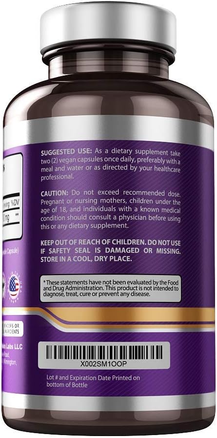 Smart Nutra Labs Quercetin 1000mg- 180 Vegan Capsules 100% Pure Quercetin Supplement- Non-GMO Gluten Free Third Party Tested