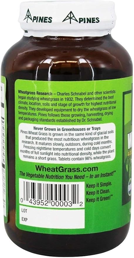 Pines Wheat Grass Tablet 500 Mg - 500 per pack - 3 packs per case.3