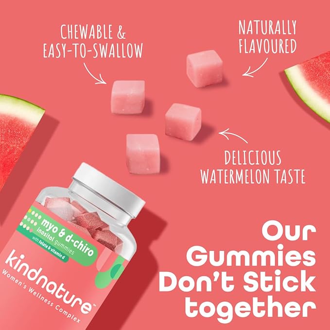 kindnature Myo-Inositol &amp Vitamin B1 Wellness Bundle - Hormonal Balance &amp Nervous System Support Gummies