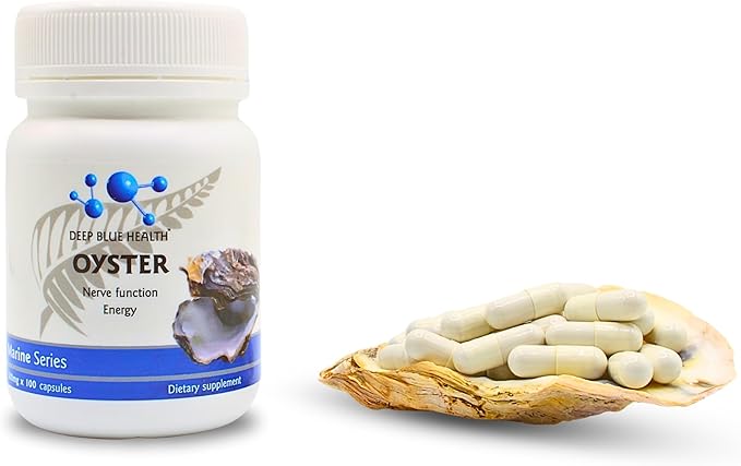 New Zealand Oyster Extract Powder - 500mg x 100 Capsules - Zinc Supplement Pills for Men and Women - Supports Immune Health Energy and Nerve Function w/ Green Lipped Mussel