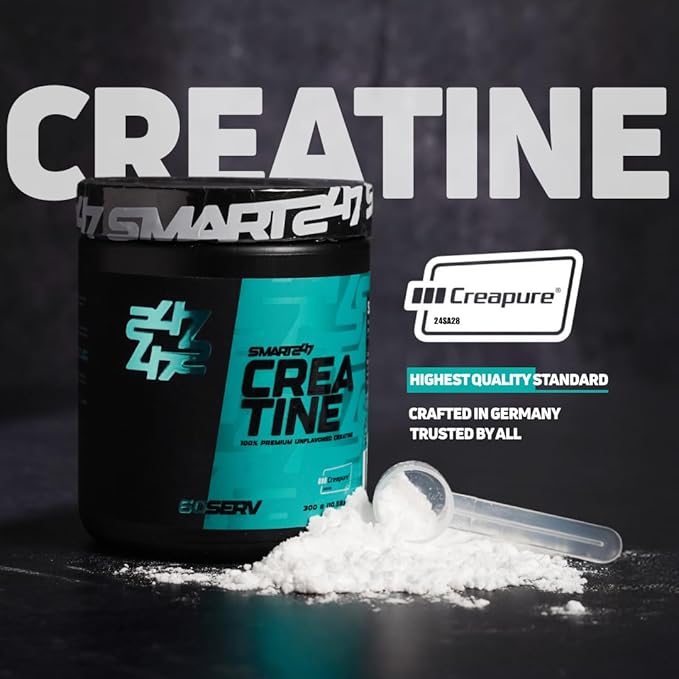 Micronized Creatine Monohydrate Powder – Creapure® Creatine Supplement Unflavored – Muscle Growth Energy &amp Cognitive Support* – 5g per Serving 60 Servings – by Smart247