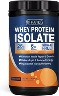 DRFOSTER Whey Protein Powder Isolate - Unflavored Grass-Fed 26g Protein &amp 6g BCAAs for Muscle Growth &amp Recovery Sugar Free &amp Keto Friendly 1.1LB 16 Servings