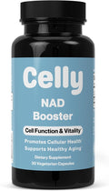 Celly NAD Booster | Longevity Supplement for Healthy Aging with NR (Nicotinamide Riboside) and Nicotinamide | Promotes Cell Function &amp Vitality | Non-GMO &amp 3rd Party Tested