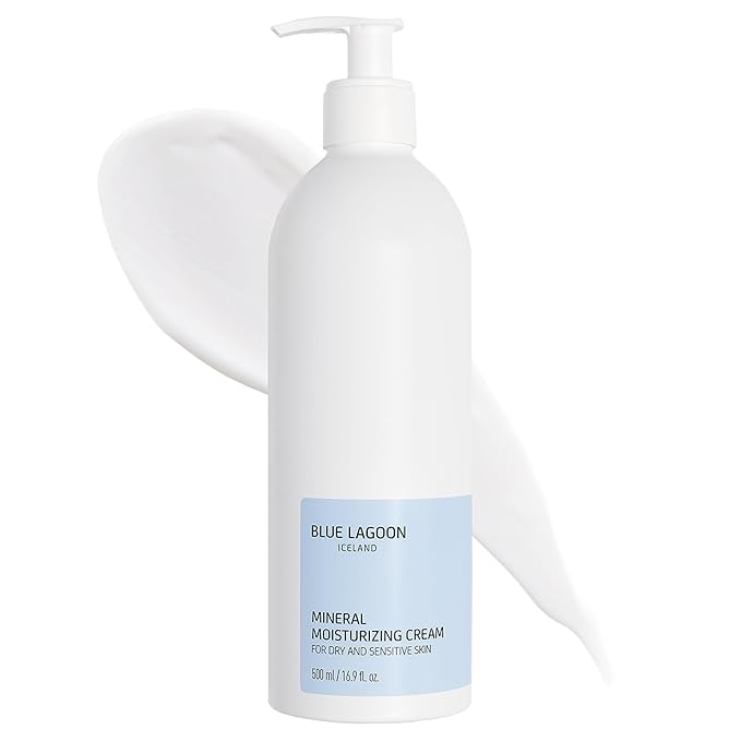 Blue Lagoon Skin Science - Mineral Moisturizing Cream - Contains Blue Lagoon Seawater - Hydrates Dry Skin - Lightweight Creamy Texture - No Fragrance - 500ML