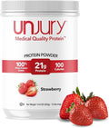 Unjury Whey Protein Powder | Strawberry | 21g 100% Whey Isolate Protein Powder | Low Carb and Lactose Free | Gluten Free | Certified Kosher | 15 Servings