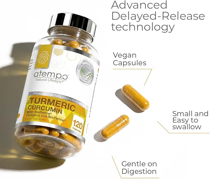 Turmeric Curcumin Supplement with Black Pepper Extract 1500mg – Absorption Supports Joint Health – Non-GMO 120 Vegan Capsules