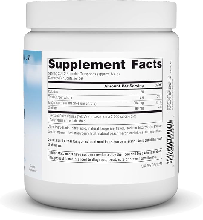 Source Naturals Serene Science Magnesium Serene Peaceful Body* Tangerine Flavored - 17.6 Ounce Powder
