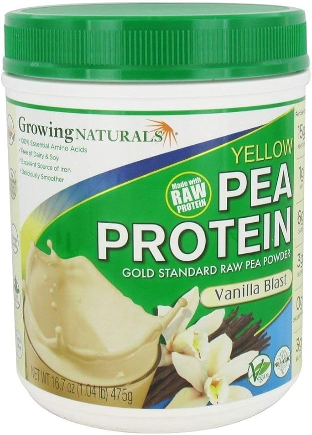Growing Naturals Yellow Pea Protein - Vanilla Blast - 16 Oz