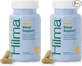 Hilma Sleep Aid Formulated with Magnesium &amp L-Theanine Natural Sleep Aids for Adults to Help You Fall Asleep and Stay Asleep Melatonin-Free Non-Drowsy Next Day Formula 2 Pack w/ 100 Vegan Capsu