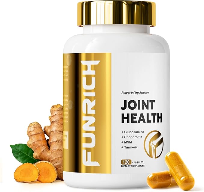 Glucosamine Chondroitin MSM 2100mg- Joint Support Supplement for Women and Men with MSM Turmeric &amp Boswellia for Cartilage Joint Comfort and Flexibility - 120 Capsules