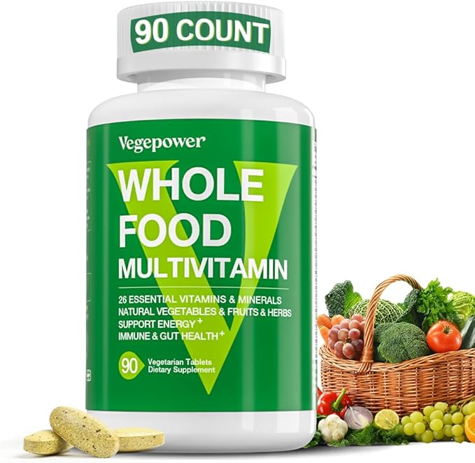 Whole Food Multivitamin + Iron Gummies | Whole Food Supplement for Energy Gut Immune Health | Blood Healthy &amp Energy Support for Iron Deficiency Anemia 90 Ct