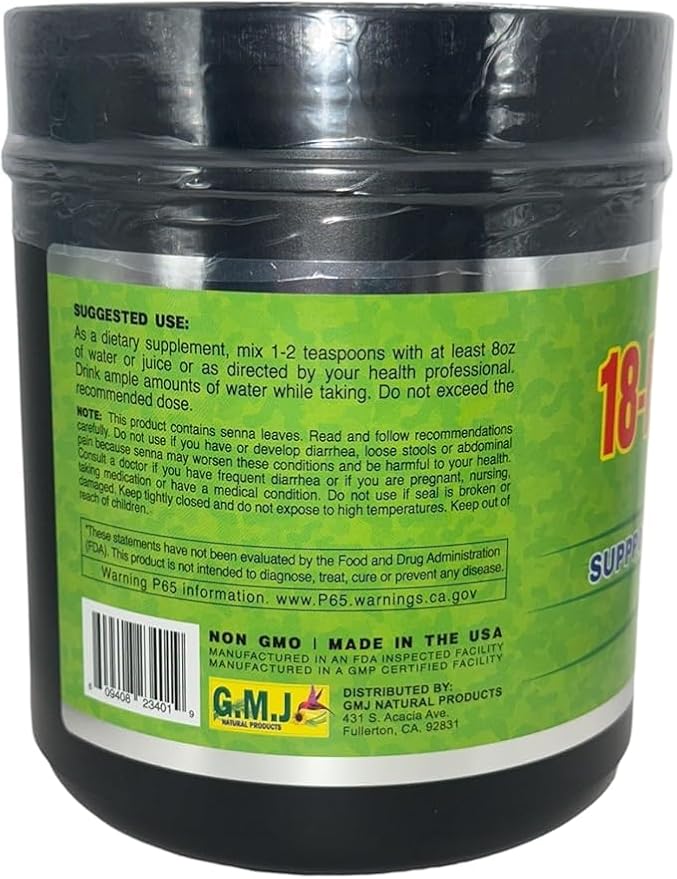 FIBRA 18 Super MAX Powder – 400g – 18-Fiber Blend with Senna Flaxseed Prune Apple &amp More – Dietary Supplement for Digestive Cleansing &amp Detoxification Unflavored – Natural Digestive Suppor