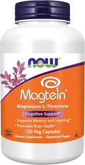 NOW Foods Supplements Magtein Magnesium L-Threonate Cognitive Support* 120 Veg Capsules