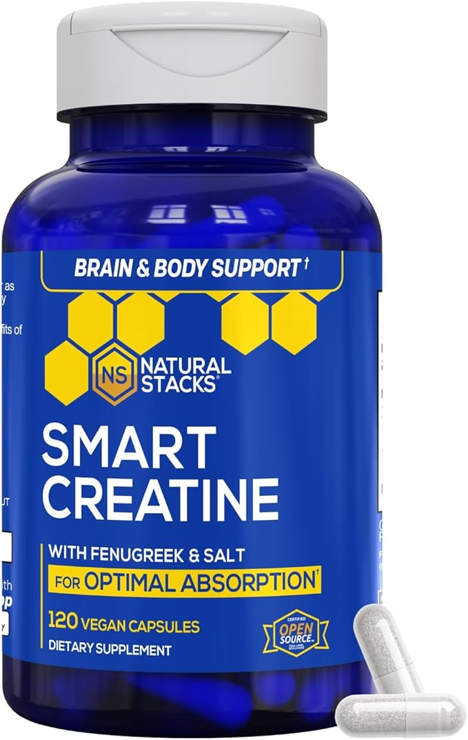 NATURAL STACKS Creatine Monohydrate &amp Magtech Hydrate Bundle - 2500mg Creatine + 200mg Elemental Magnesium Per Serving - Supports Hydration Brain Health &amp Endurance - 44 Total Servings