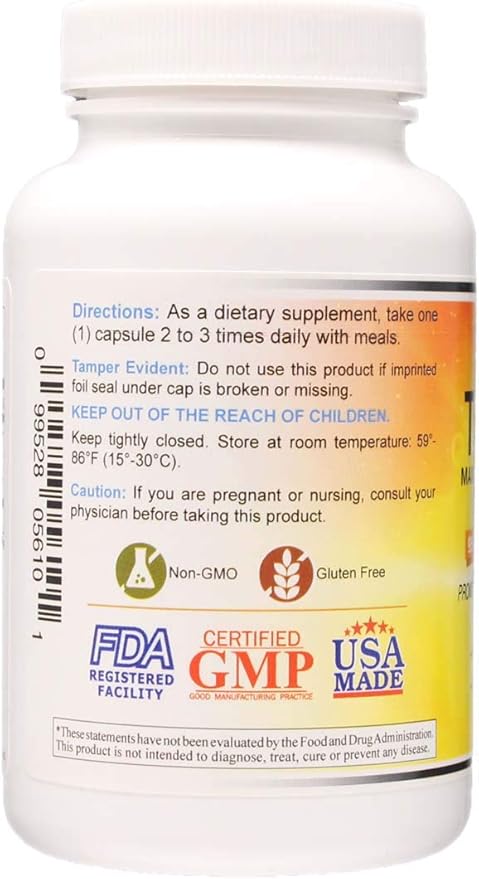 Wonder Labs Maximum Strength Turmeric wit BioPerine - 95% Curcumin Extract Supports Heart Brain Bone and Joint Functions - 100 Capsules