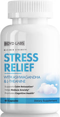 Stress Relief with Ashwagandha and L-Theanine 60 Count