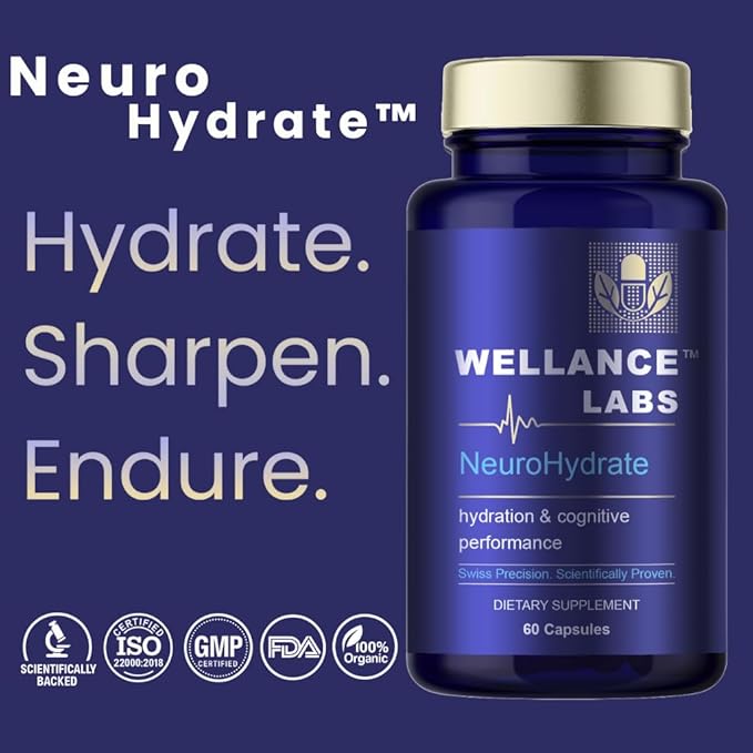 NeuroHydrate Cognitive Performance &amp Hydration Supplement with Electrolytes Amla &amp Astaxanthin