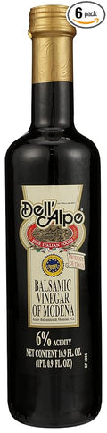 Dell'Alpe Balsamic Vinegar Italian 16.9 oz (Pack of 6)
