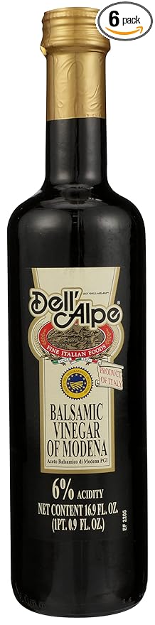 Dell'Alpe Balsamic Vinegar Italian 16.9 oz (Pack of 6)
