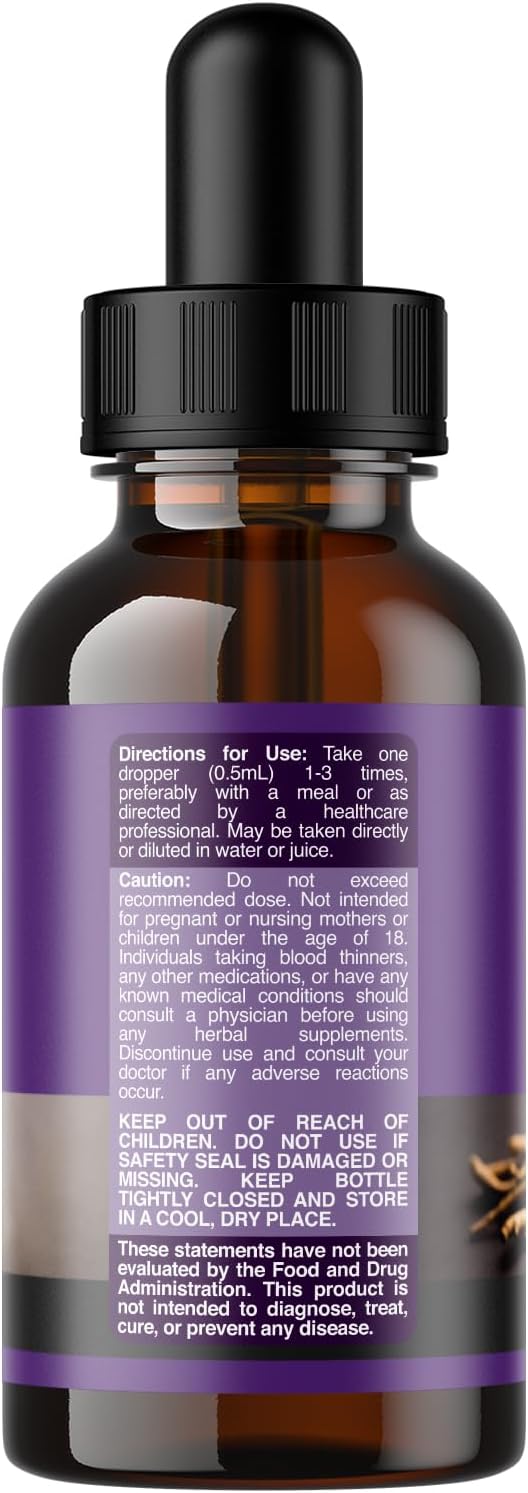 USDA Organic Ashwagandha Liquid Drops - Liquid Ashwagandha Root Extract for Stress and Mood Support - Tasty Adaptogenic Tincture Non GMO Vegan Gluten Alcohol and Sugar Free 1 Fl Oz (Pack of 2)