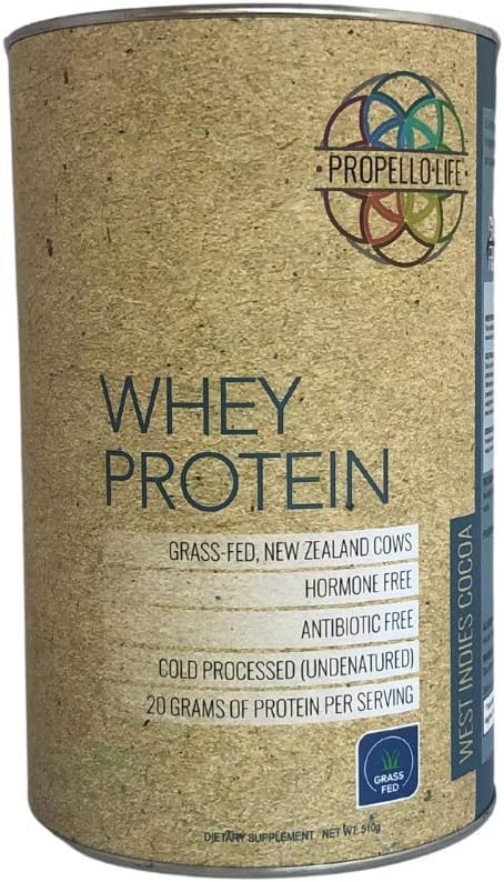 Propello Life Grass-fed Whey Protein Powder (West Indies Cocoa 17 Servings)