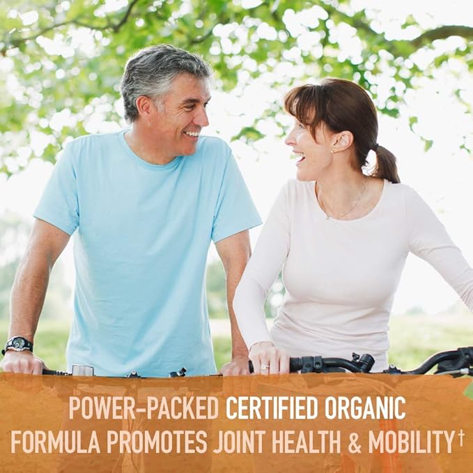 Garden of Life Organics Maximum Strength Turmeric Joints &amp Mobility Support 30 Tablets - 500mg Curcumin (95% Curcuminoids) Black Pepper - Organic Non-GMO Vegan &amp Gluten Free Herbal Supplements