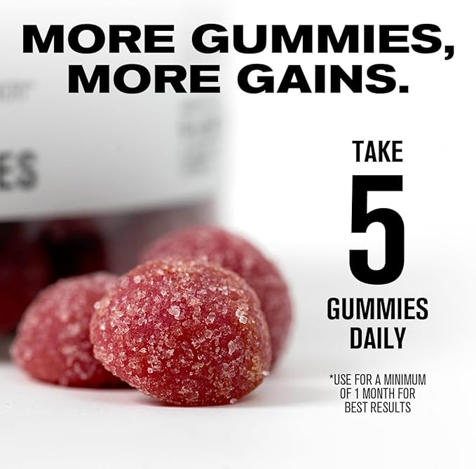 Jacked Factory Creatine Monohydrate Gummies 5g Daily Dose (1g per Gummy) - Creatine Gummy for Men and Women Vegan-Friendly Travel-Friendly Third-Party Tested - 150 Gummies Blue Raspberry &amp Lem
