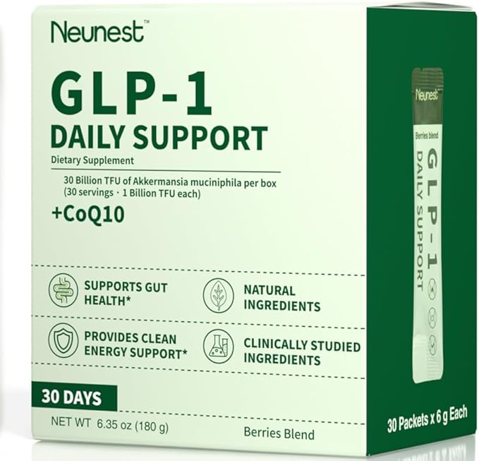 Akkermansia Prebiotic – GLP-1 Friendly Nutrition Blend with Beet Root CoQ10 Acai &amp Elderberry | Daily Gut &amp Metabolic Wellness | Berry Flavor Stick Packs 30 Days