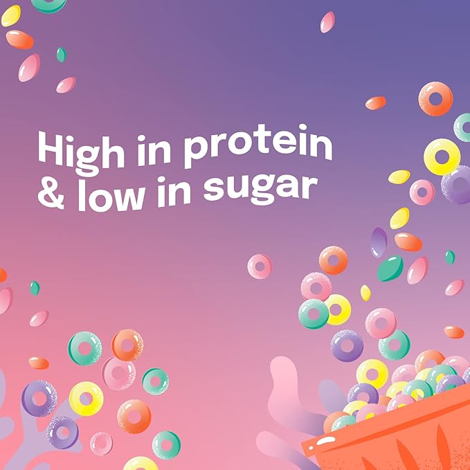 Alani Nu Whey Protein Powder Fruity Cereal | 23g Protein with Low Sugar &amp Digestive Enzymes | Meal Replacement Powder | Low Fat Low Carb Whey Isolate Protein Blend | 30 Servings
