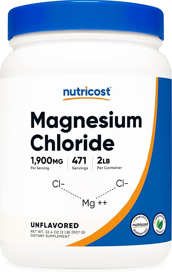 Nutricost Magnesium Chloride (2LBS) - Gluten-Free Vegetarian Non-GMO
