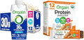 Bundle of Orgain 30g High Protein Shake Vanilla Bean 5g BCAAs11 Fl Oz Pack of 12 + Orgain Organic Vegan Protein Bars Peanut Butter - 10g Plant Based Protein Pack of 12