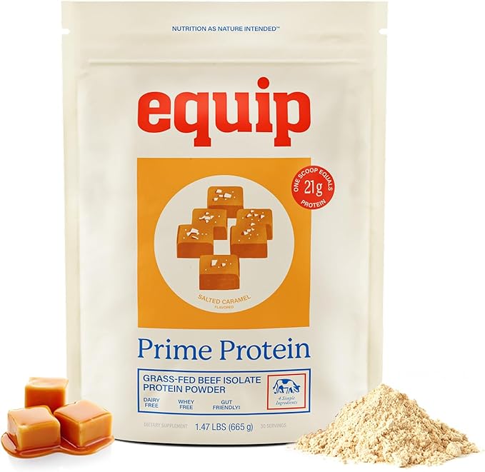 Equip Foods Prime Protein Powder Chocolate &amp Prime Protein Powder Salted Caramel
