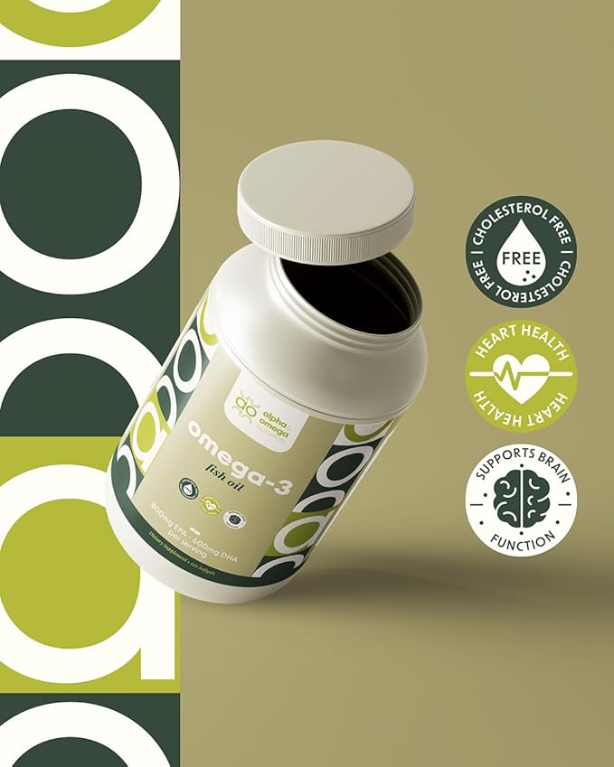 Alpha &amp Omega Nutrition Omega 3 Fish Oil for Heart Brain &amp Immune Health - 2500mg (800mg EPA/600mg DHA) - 120 Softgels