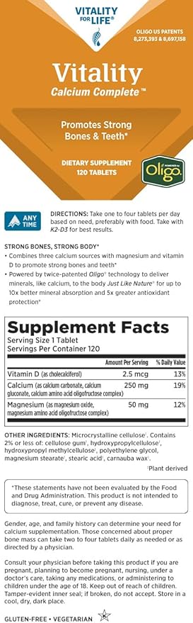 Melaleuca Vitality Calcium Complete - 120 Tablets