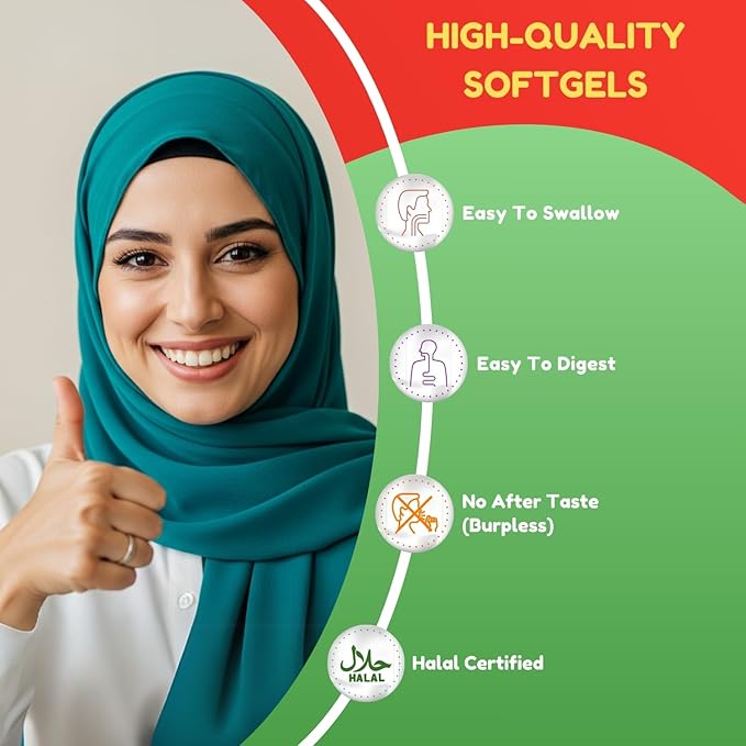 SHIFAA NUTRITION Halal Vitamin D Halal Vitamin D3 5000 IU Softgels 120 Servings. Non-GMO Gluten-Free Supports: Structure Bones Teeth Heart Muscle &amp Immune Functions
