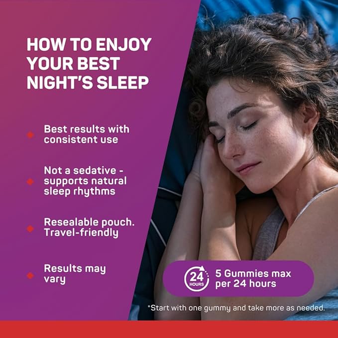 Melatonin-Free Sleep Gummies | Magnesium Ashwagandha Tart Cherry &amp L-Theanine | Natural Calm &amp Restful Sleep Support | Vegan Sugar Free Bliss Berry | 60 Count