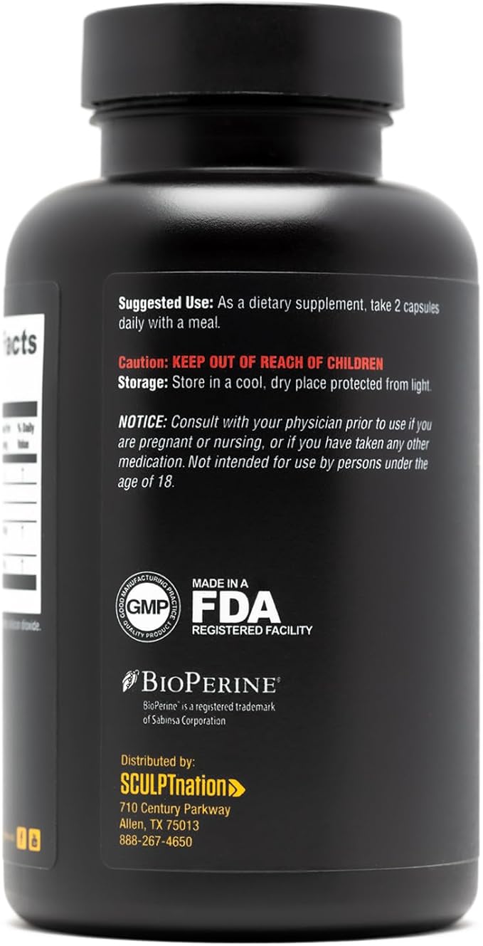 Sculpt Nation by V Shred Powerful Turmeric Supplement - Turmeric Curcumin with Black Pepper &amp Patented Ingredients for Joint Health - 30-Day Supply