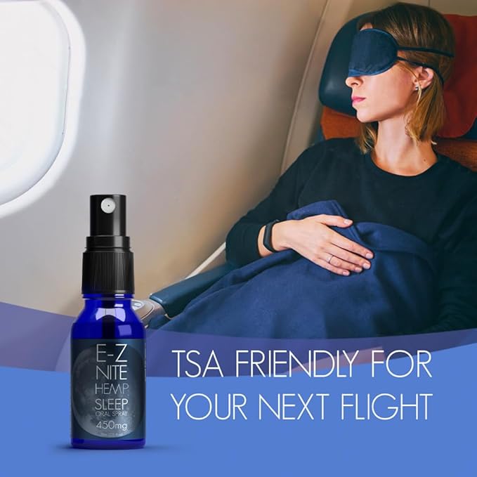Hemp Sleep Spray with Melatonin L-Theanine Valerian Root Magnesium | Fast Acting Non-Habit Forming Non-GMO Gluten Free Natural Sleep Aid