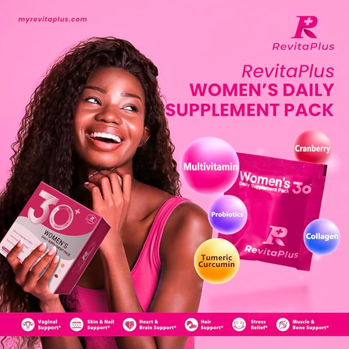 Multivitamin for Women with Vitamin ABCD3EK2Biotin CollagenKrill OilCranberries Supports EnergyWellnessBeauty and Immune - Vitamin Packs for Women Health 30 Packs