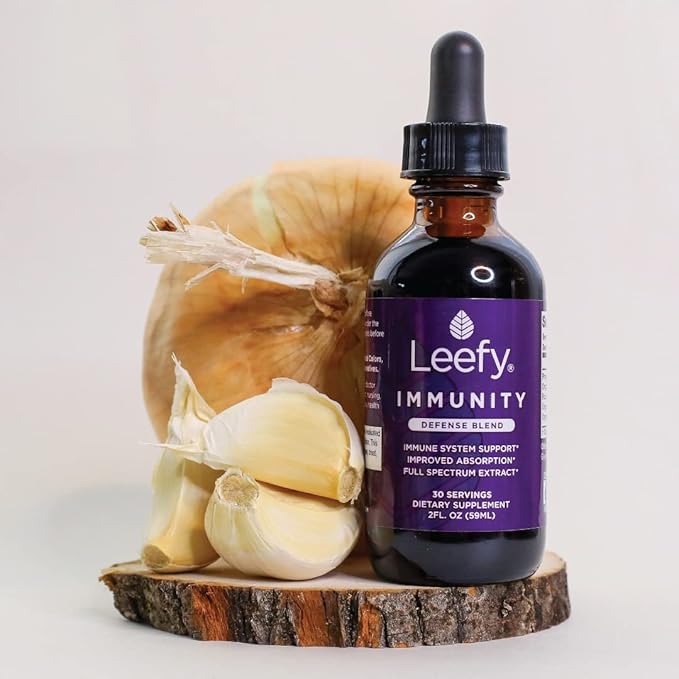 Leefy Organics Immunity Defense Blend - Organic Immune Support Supplement Fast Absorbing Immunity Supplement Immune Boosters for Adults Immune Boost Immune System Booster Immunity Boost - 2 Oz