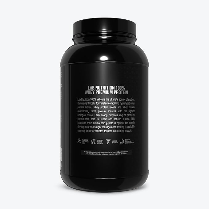 Premium Whey Protein Powder 25g Protein Gluten Free 2 lb (32 oz) 25 Servings (Vanilla)