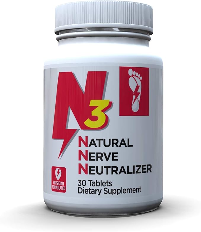 N3 Natural Nerve Neutralizer Plus - Nerve Support Supplement with Vitamin D3 B1 B6 &amp B12 Life’s DHA Alpha Lipoic Acid Acetyl-L-Carnitine &amp Turmeric - Nerve Repair &amp Regeneration Formu