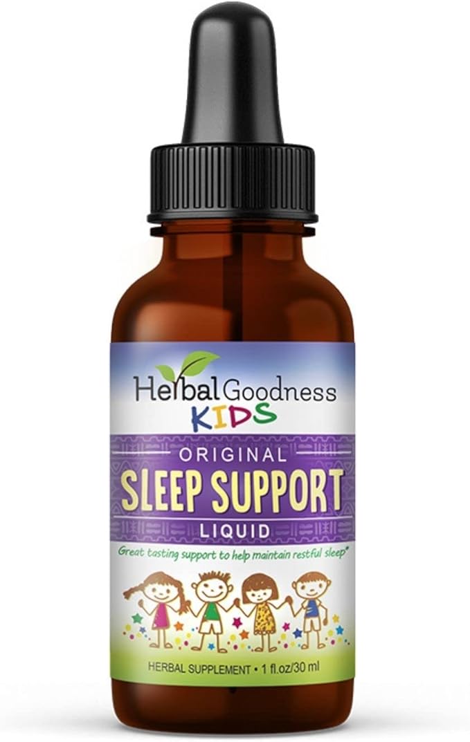 Kids Sleep Support Liquid Extract - Natural Kids Plant Based Herbal Sleep Aid with Chamomile Guava Leaf - 1oz Liquid Extract - Herbal Goodness (1 Unit)