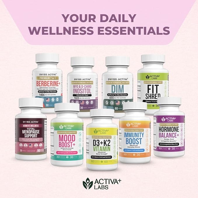 Swiss Activa+ Labs DIM Supplement – Hormone Balance for Women &amp Men – Estrogen Supplement for Women and Men– Supports Hormonal Acne &amp Menopause Symptoms| Gluten Free Non-GMO &amp Vegan – 60