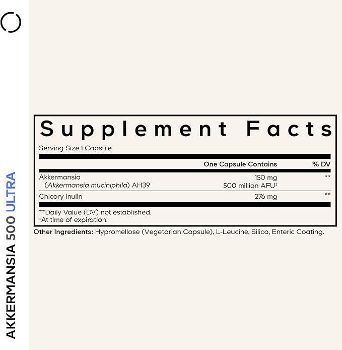 Codeage Akkermansia Muciniphila Probiotic Ultra - High-Potency 500M AFUs Akkermansia Probiotic Supplement - Enhanced Daily Probiotic &amp Prebiotic Chicory Inulin - 3-Month Supply - 90 Capsules