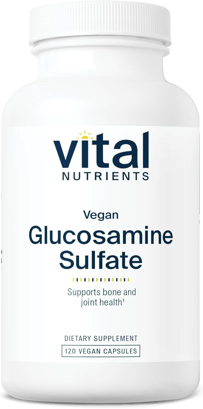 Vital Nutrients Vegan Glucosamine Sulfate 750mg - Healthy Cartilage Mobility and Joint Support Supplement - Vegetable Source of Glucosamine - Gluten Dairy Soy Free - Non-GMO - 60 Capsules