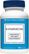The Vitamin Shoppe Vitamin B-Complex - Energy Metabolism &amp Nervous System Support Complete B Vitamins (100 Softgels)
