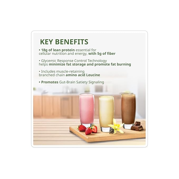 NeoLife - NeoLifeShake - Meal Replacement Shake Powder 25 Vitamins &amp Minerals 22 Amino Acids High Protein Nutrition &amp 5gr Fiber Protein Powder for Shakes - Creamy Vanilla Weight 22.8 oz (