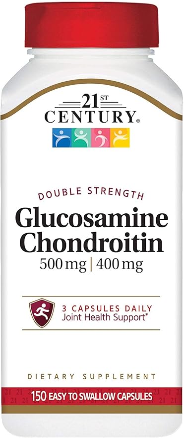 21st Century Glucosamine 500 mg Chondroitin 400 Capsules Double Strength - 150 ct Pack of 3